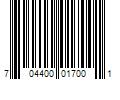 Barcode Image for UPC code 704400017001