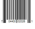 Barcode Image for UPC code 704400020261