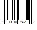 Barcode Image for UPC code 704400022517