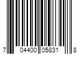 Barcode Image for UPC code 704400058318