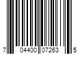 Barcode Image for UPC code 704400072635