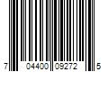 Barcode Image for UPC code 704400092725