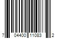 Barcode Image for UPC code 704400110832