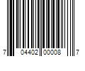 Barcode Image for UPC code 704402000087