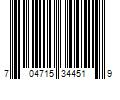 Barcode Image for UPC code 704715344519