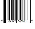 Barcode Image for UPC code 704942040017