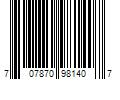 Barcode Image for UPC code 707870981407