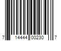 Barcode Image for UPC code 714444002307