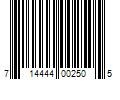 Barcode Image for UPC code 714444002505