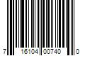 Barcode Image for UPC code 716104007400