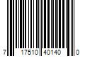 Barcode Image for UPC code 717510401400