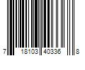 Barcode Image for UPC code 718103403368