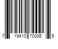 Barcode Image for UPC code 719410700065