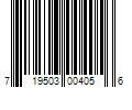 Barcode Image for UPC code 719503004056