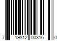 Barcode Image for UPC code 719812003160