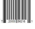 Barcode Image for UPC code 720000562161