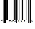 Barcode Image for UPC code 720004114120