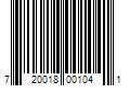 Barcode Image for UPC code 720018001041