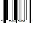 Barcode Image for UPC code 720018001591