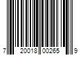 Barcode Image for UPC code 720018002659