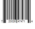 Barcode Image for UPC code 720026474714