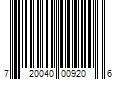 Barcode Image for UPC code 720040009206