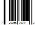 Barcode Image for UPC code 720055000113