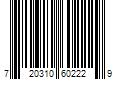 Barcode Image for UPC code 720310602229