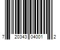 Barcode Image for UPC code 720343040012