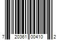 Barcode Image for UPC code 720361004102