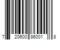 Barcode Image for UPC code 720600860018