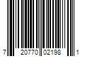 Barcode Image for UPC code 720770021981