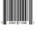 Barcode Image for UPC code 720801110981