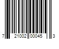 Barcode Image for UPC code 721002000453