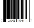 Barcode Image for UPC code 721003140417