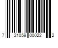 Barcode Image for UPC code 721059000222