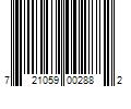 Barcode Image for UPC code 721059002882