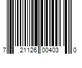 Barcode Image for UPC code 721126004030