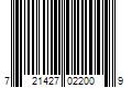 Barcode Image for UPC code 721427022009