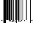 Barcode Image for UPC code 722429200167