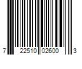 Barcode Image for UPC code 722510026003