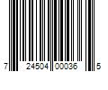 Barcode Image for UPC code 724504000365