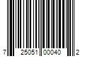 Barcode Image for UPC code 725051000402