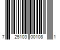 Barcode Image for UPC code 725103001081