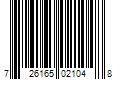 Barcode Image for UPC code 726165021048