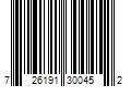 Barcode Image for UPC code 726191300452