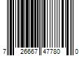 Barcode Image for UPC code 726667477800