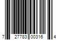 Barcode Image for UPC code 727783003164