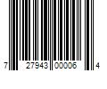 Barcode Image for UPC code 727943000064