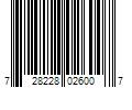 Barcode Image for UPC code 728228026007